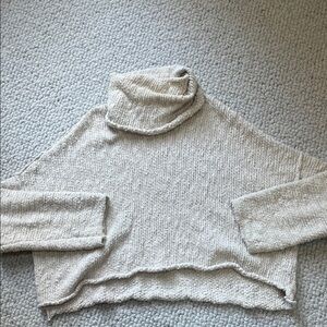 Free People cropped turtleneck sweater